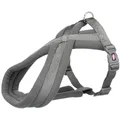 Nylon heveder PREMIUM bélelt - grafit S-M: mellkas: 40-70cm/20mm